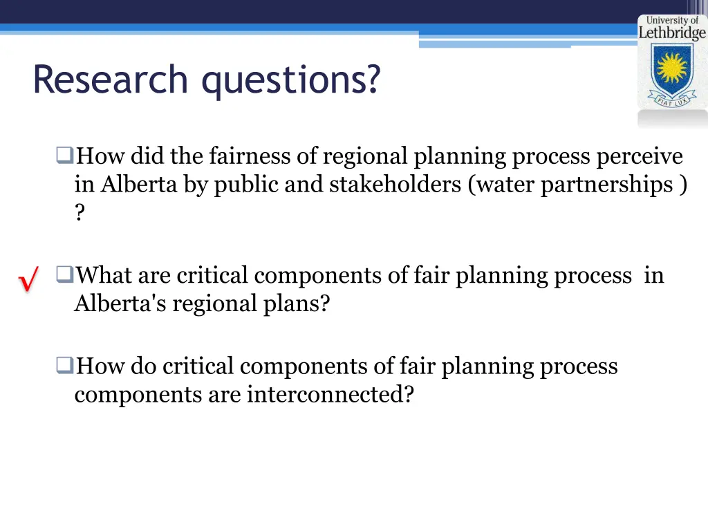 research questions
