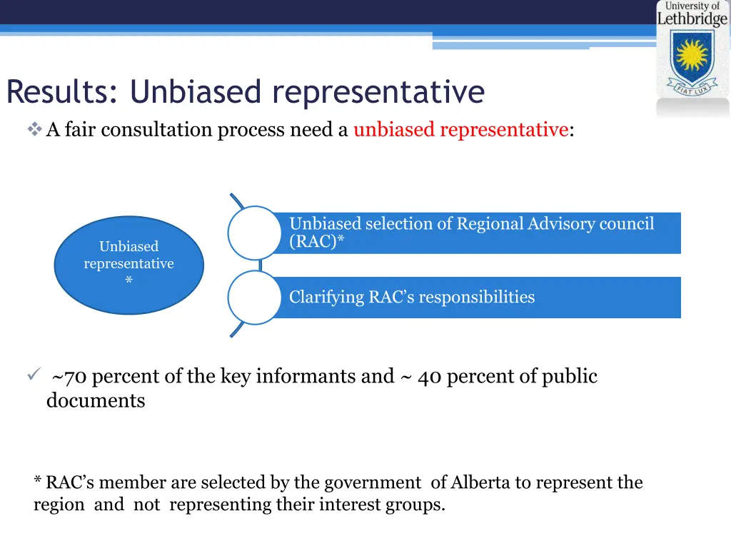 results unbiased representative a fair