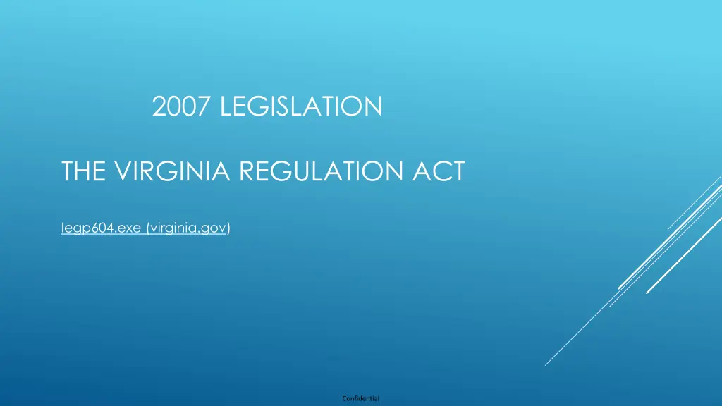 2007 legislation