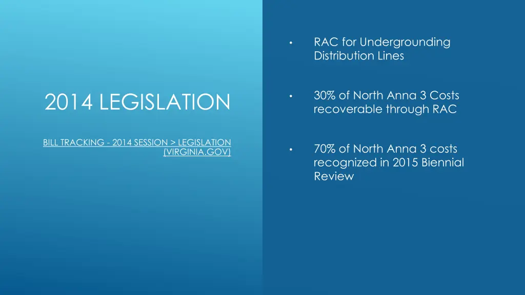 rac for undergrounding distribution lines