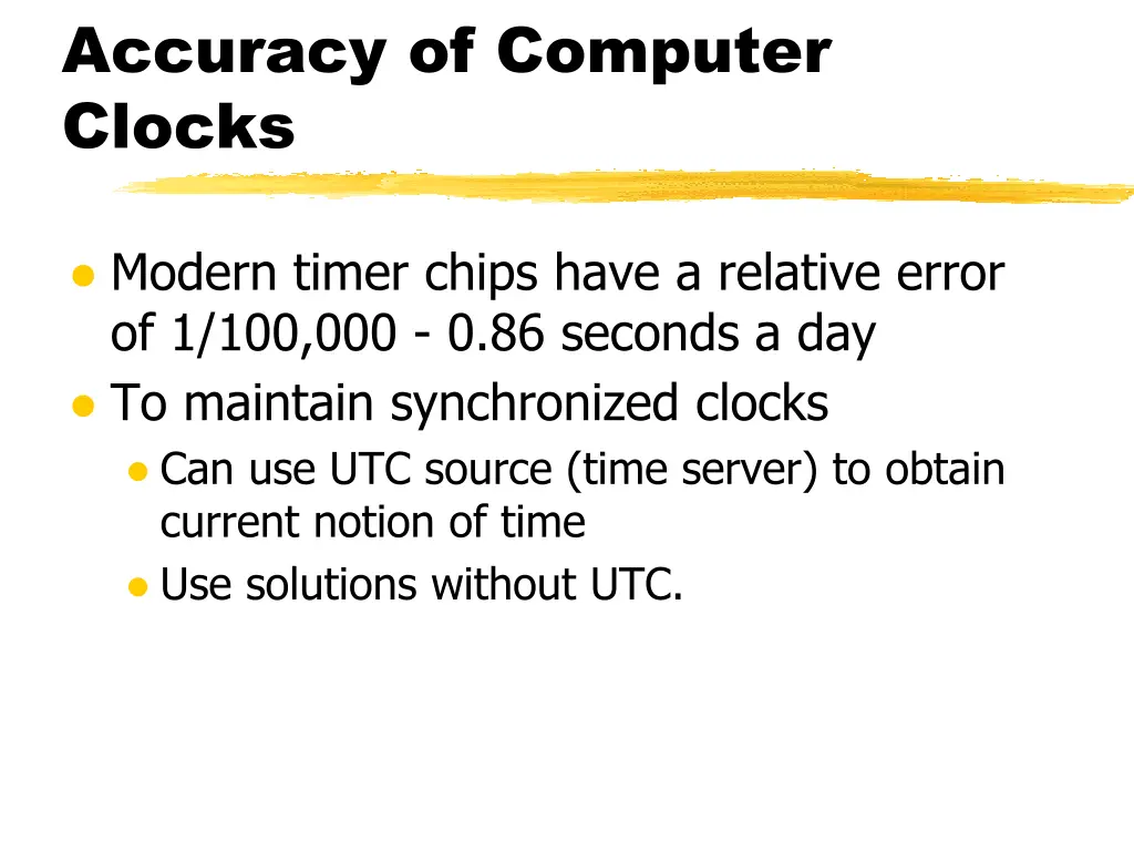 accuracy of computer clocks