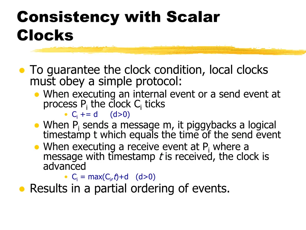 consistency with scalar clocks