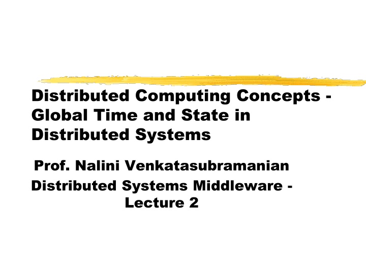 distributed computing concepts global time