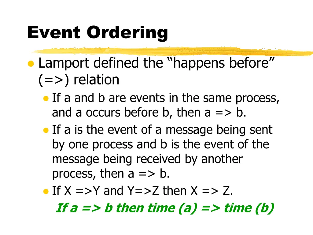 event ordering