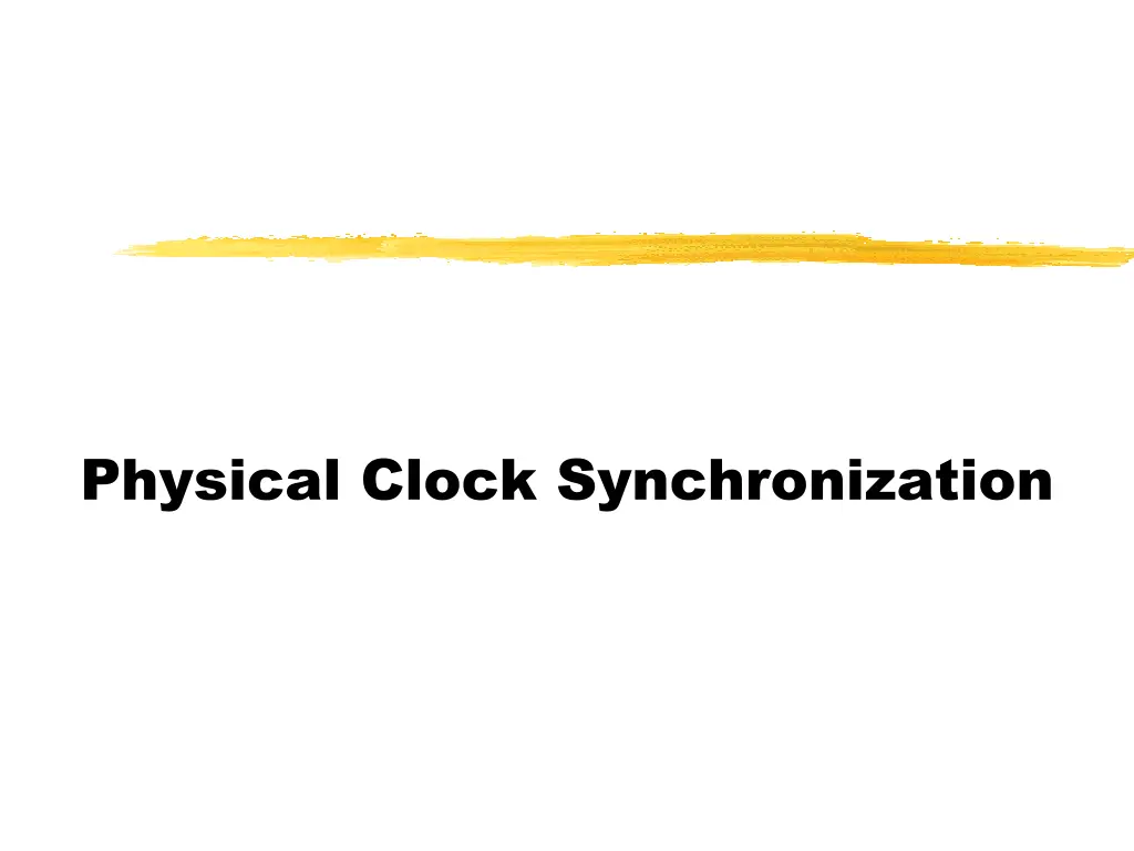 physical clock synchronization