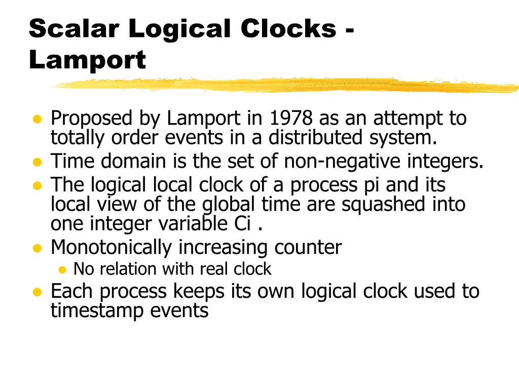 scalar logical clocks lamport