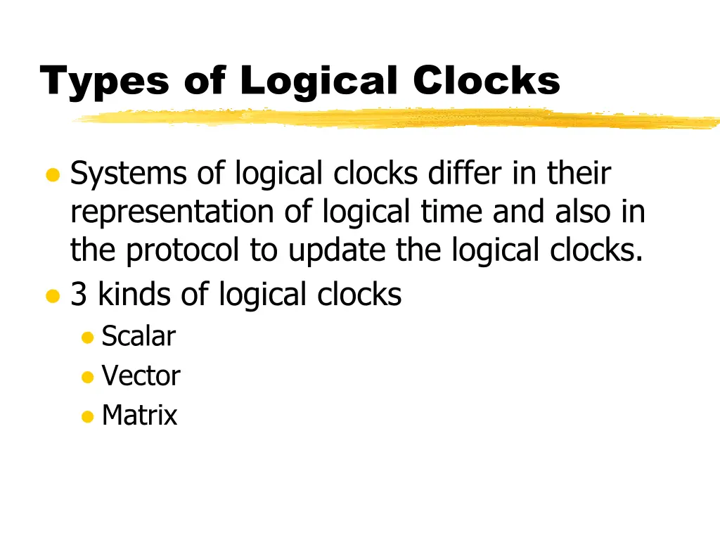 types of logical clocks