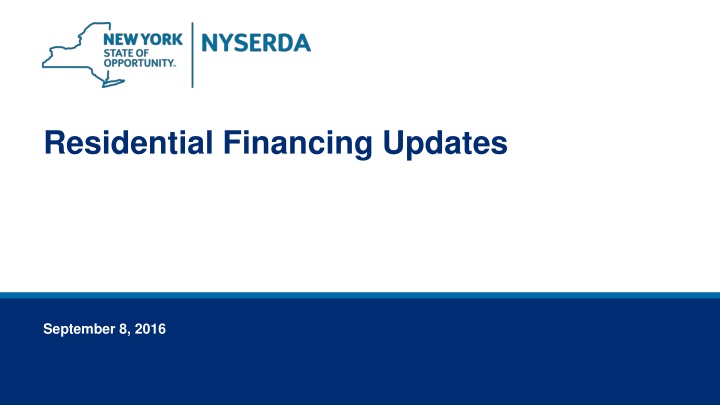 residential financing updates