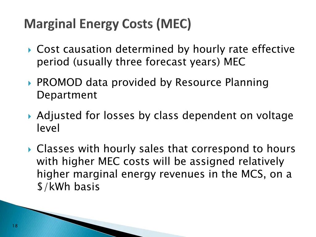 cost causation determined by hourly rate