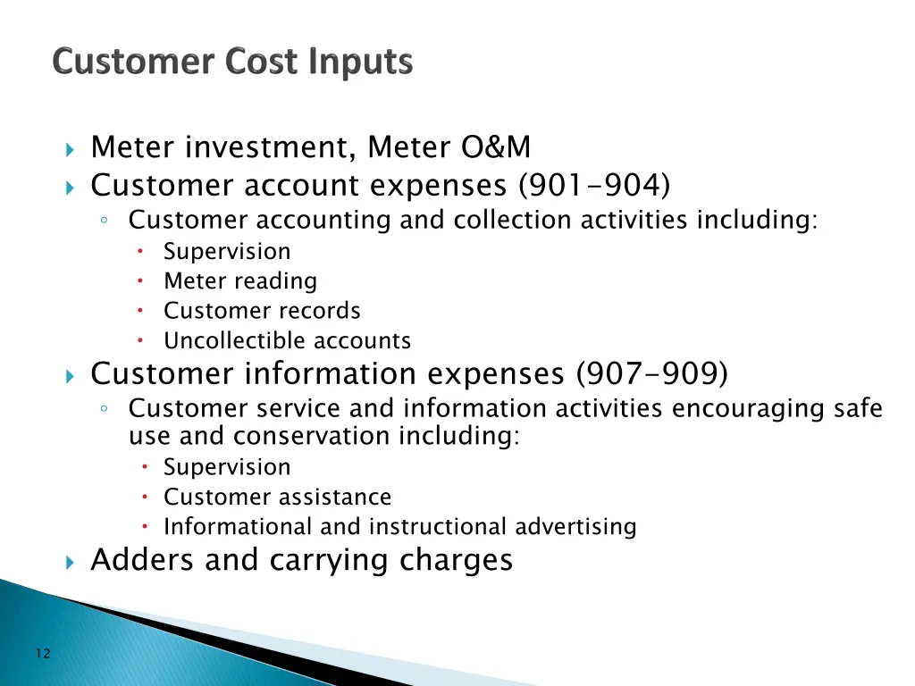 meter investment meter o m customer account