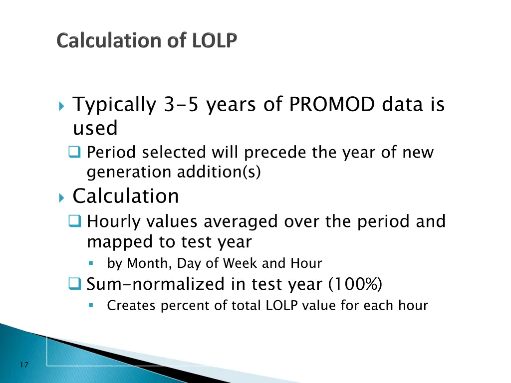 typically 3 5 years of promod data is used period