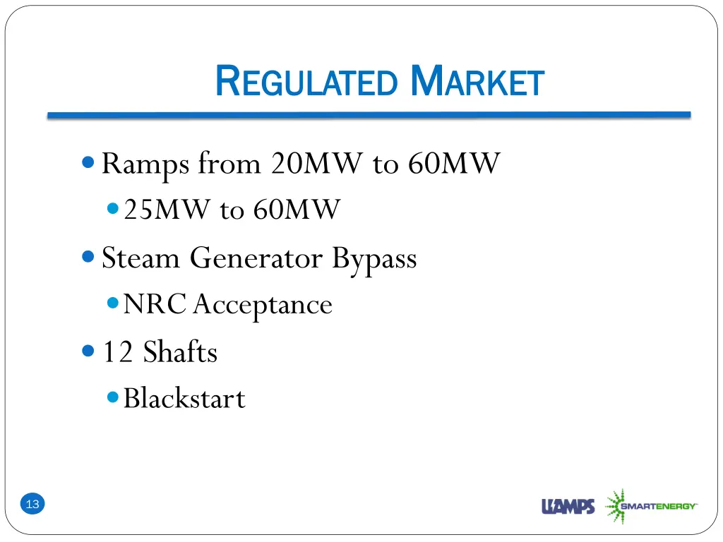 r r egulated egulated m m arket