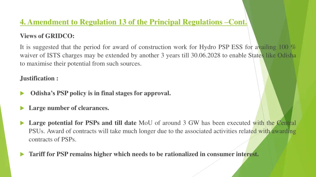 4 amendment to regulation 13 of the principal 2