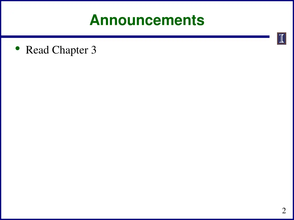 announcements