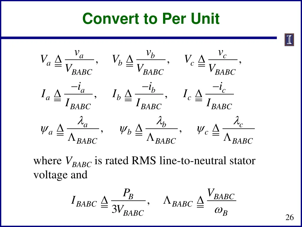 convert to per unit 1