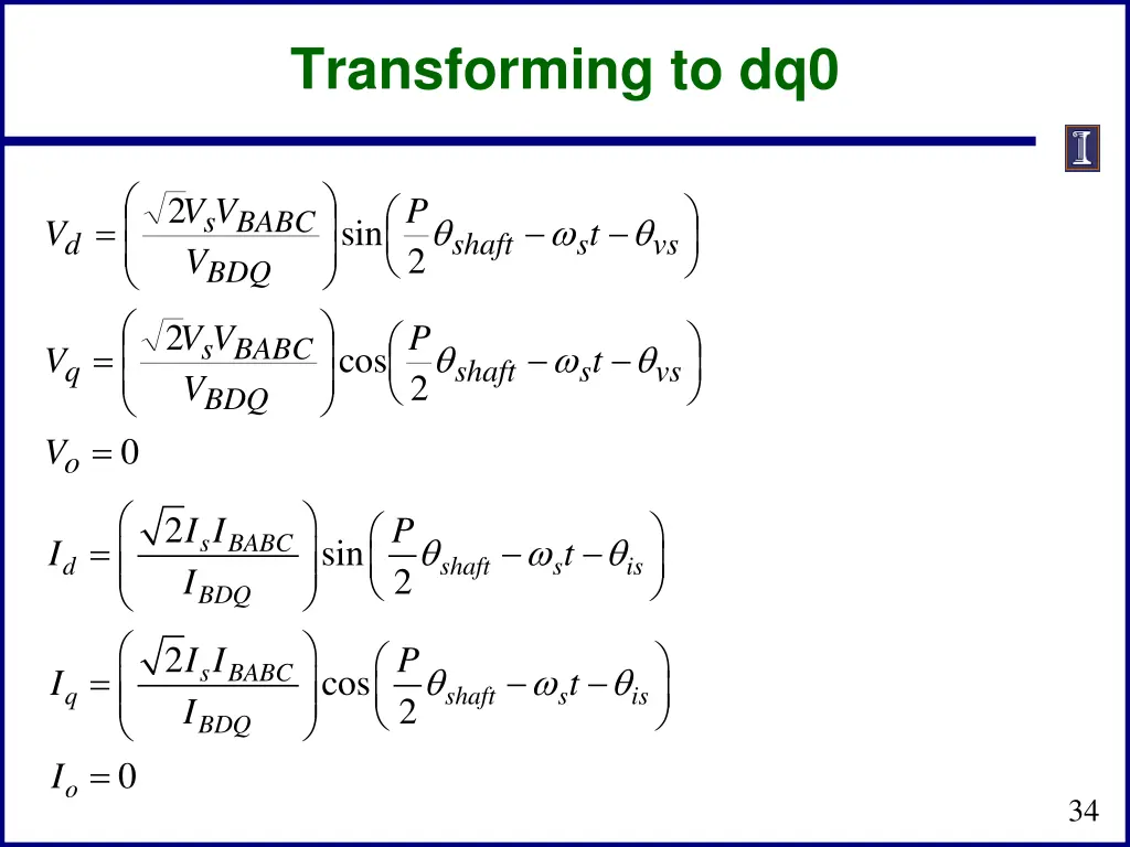 transforming to dq0