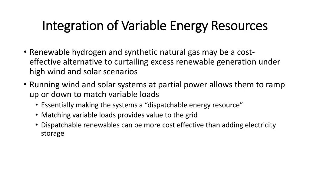 integration of variable energy resources