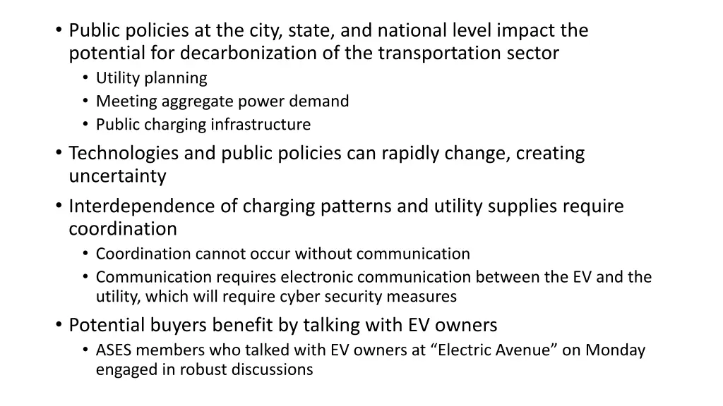 public policies at the city state and national
