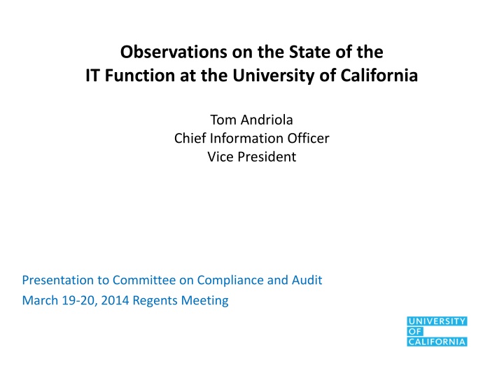 observations on the state of the it function