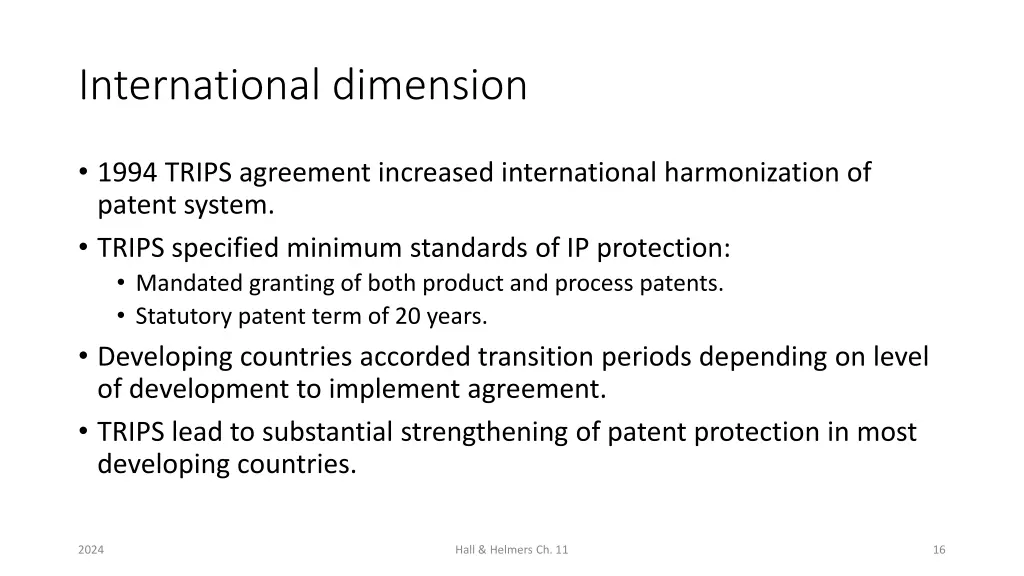 international dimension 1