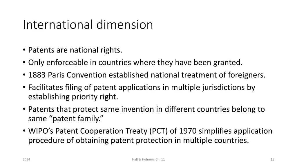 international dimension