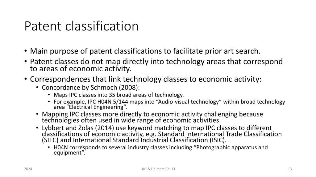 patent classification 1