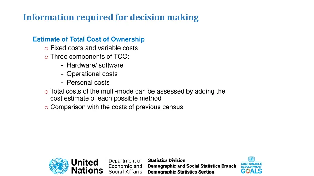 information required for decision making 3