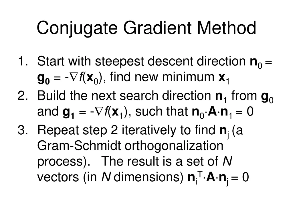 conjugate gradient method