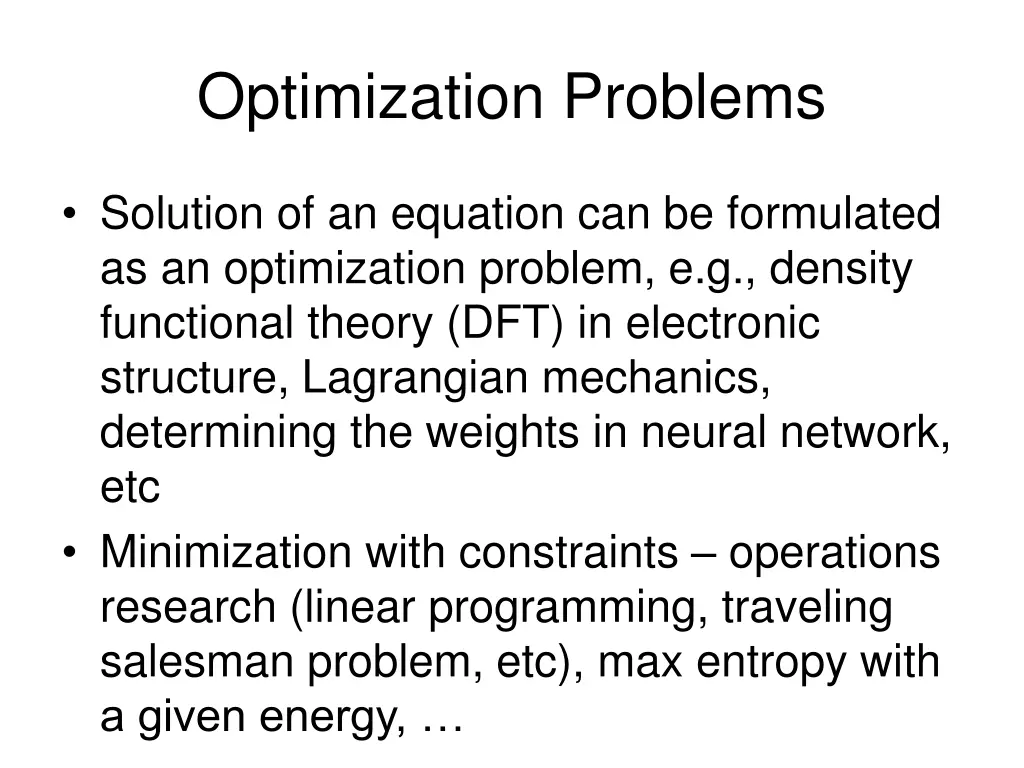optimization problems
