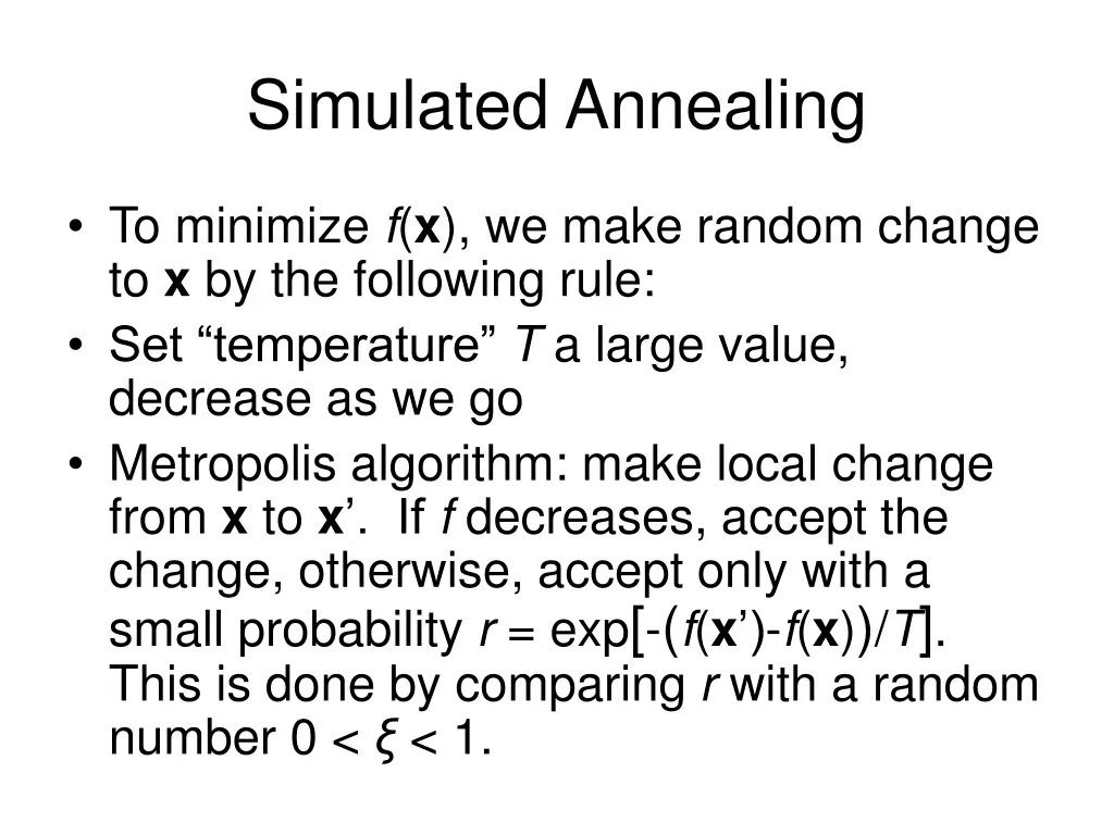 simulated annealing