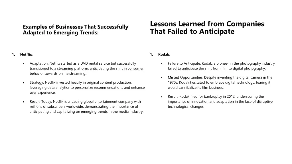 lessons learned from companies that failed