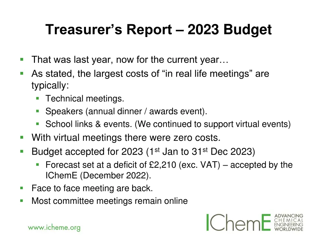 treasurer s report 2023 budget