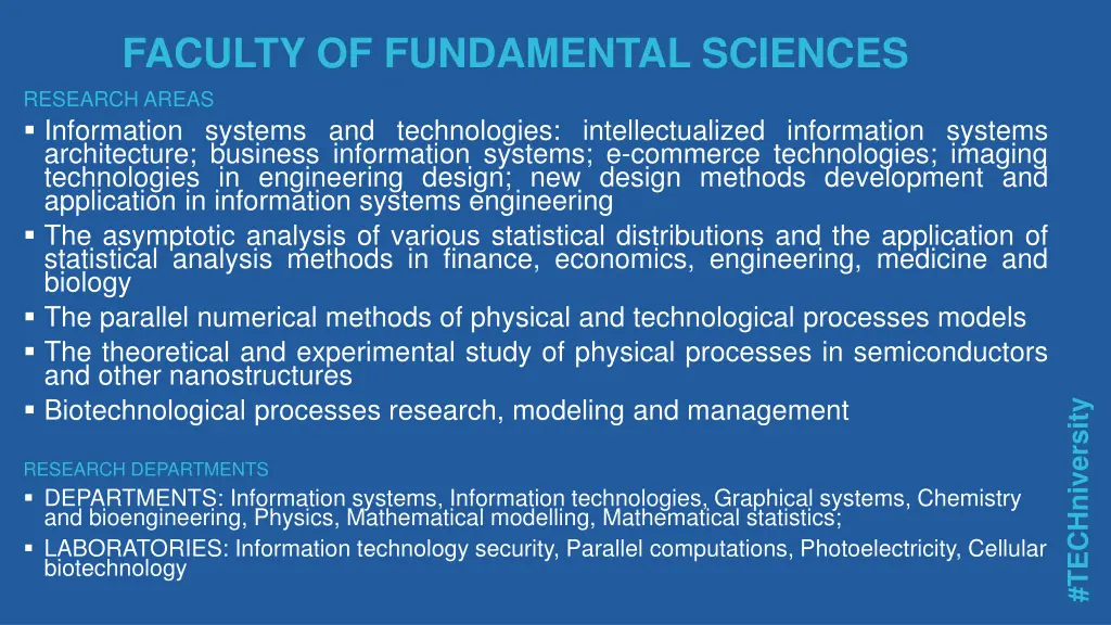 faculty of fundamental sciences research areas
