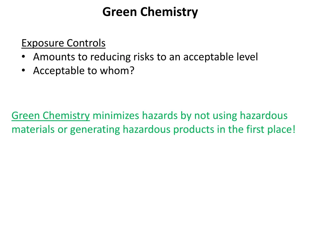 green chemistry 21