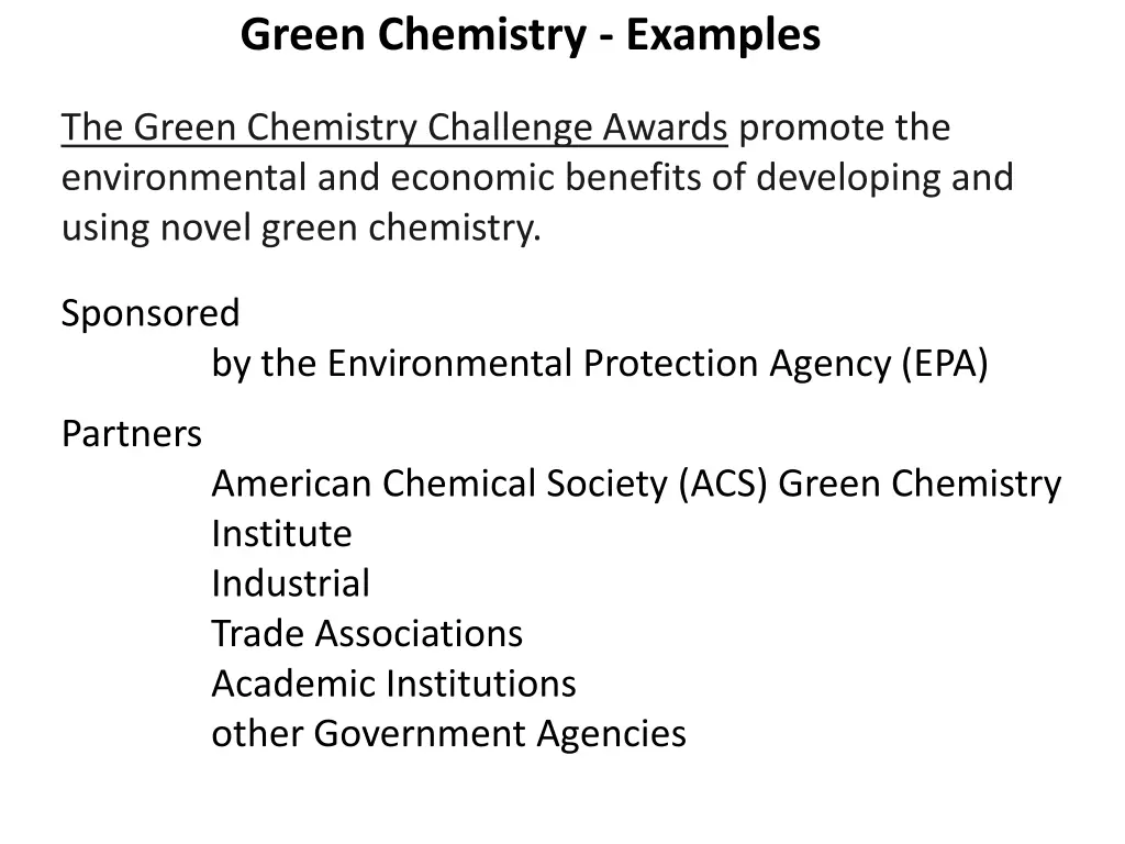 green chemistry examples 3