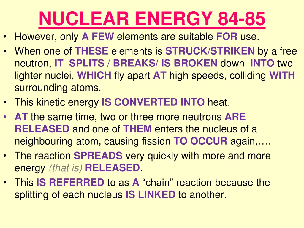 nuclear energy 84 85 however only a few elements