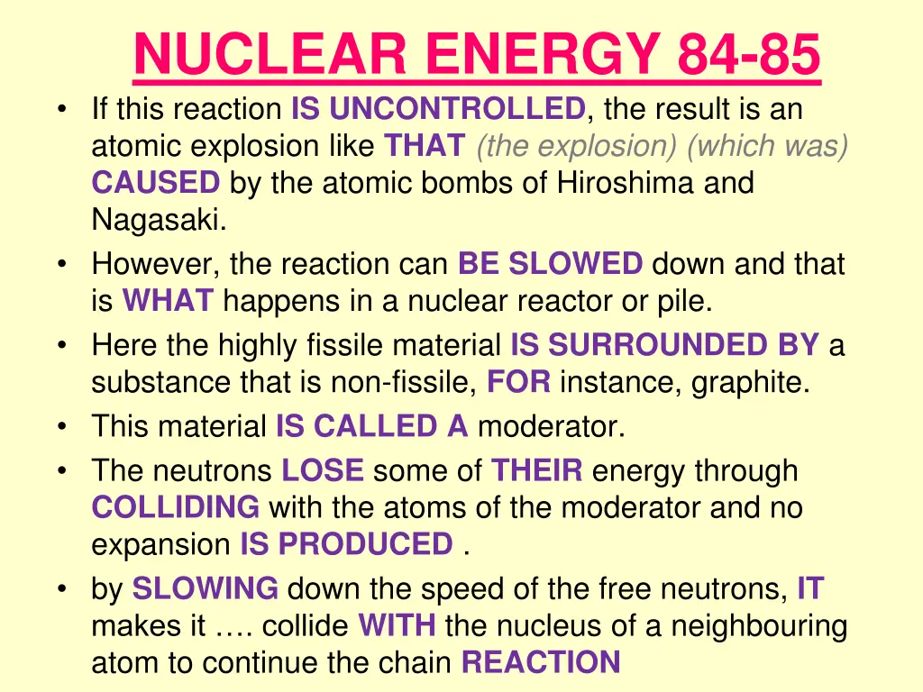 nuclear energy 84 85 if this reaction