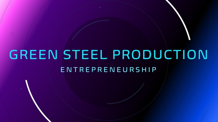 green steel production entrepreneurship