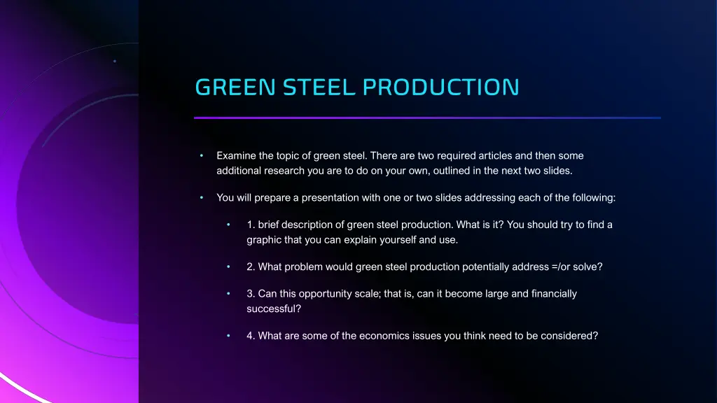 green steel production