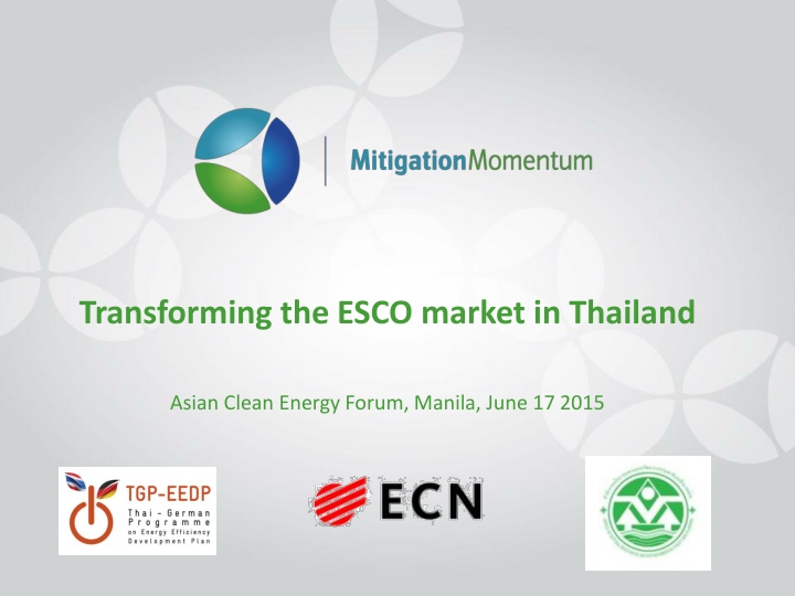transforming the esco market in thailand