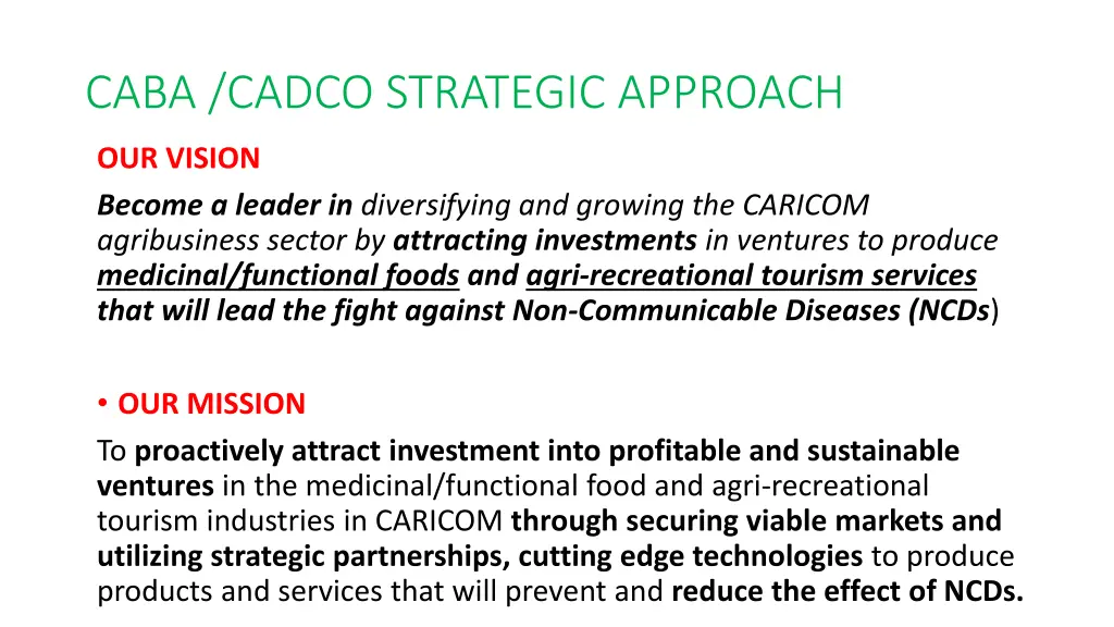 caba cadco strategic approach