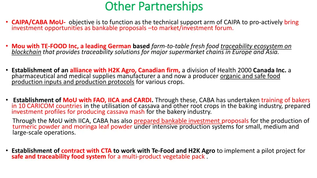 other partnerships other partnerships