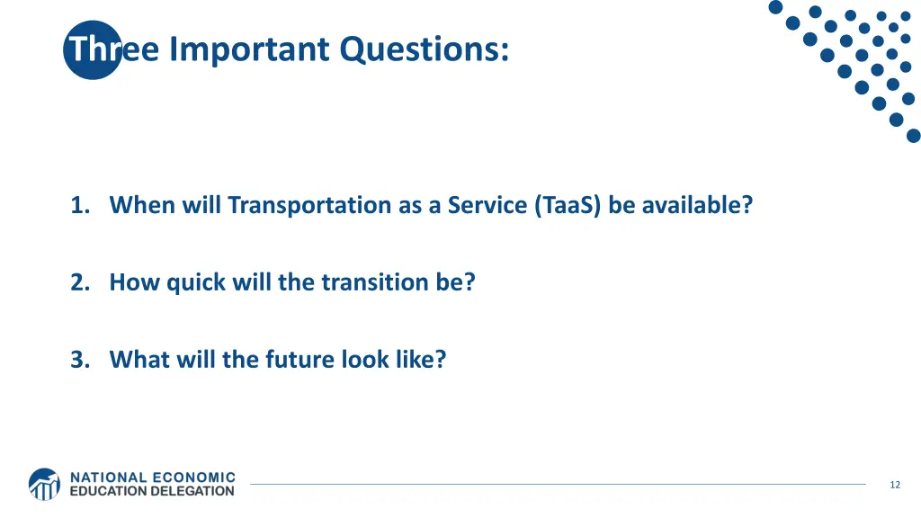three important questions