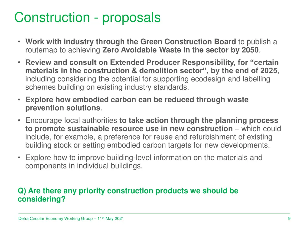 construction proposals