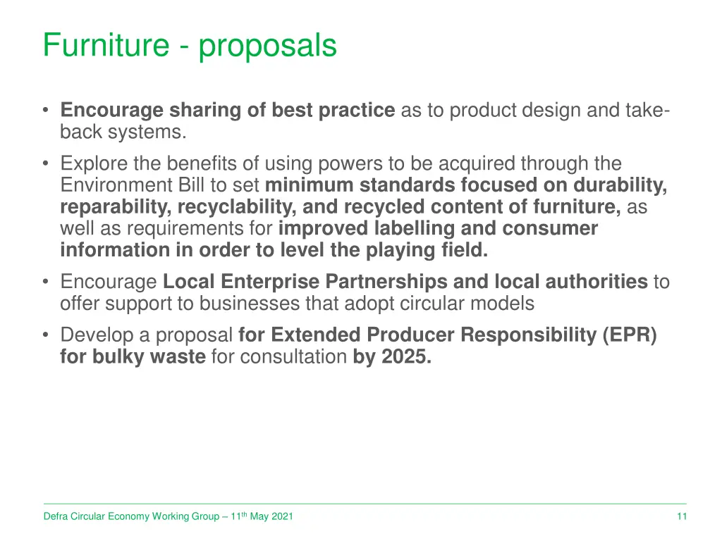 furniture proposals