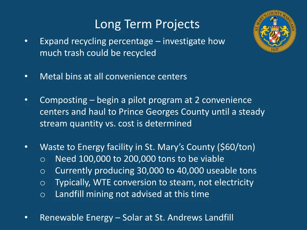 long term projects