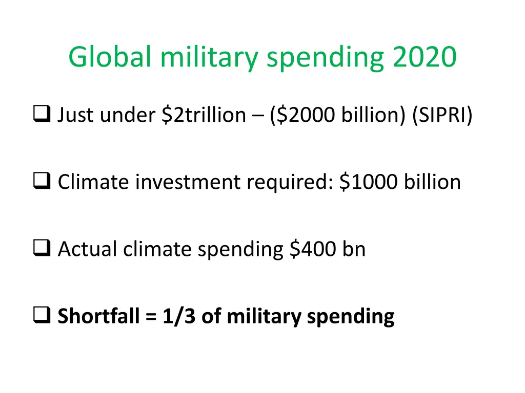 global military spending 2020