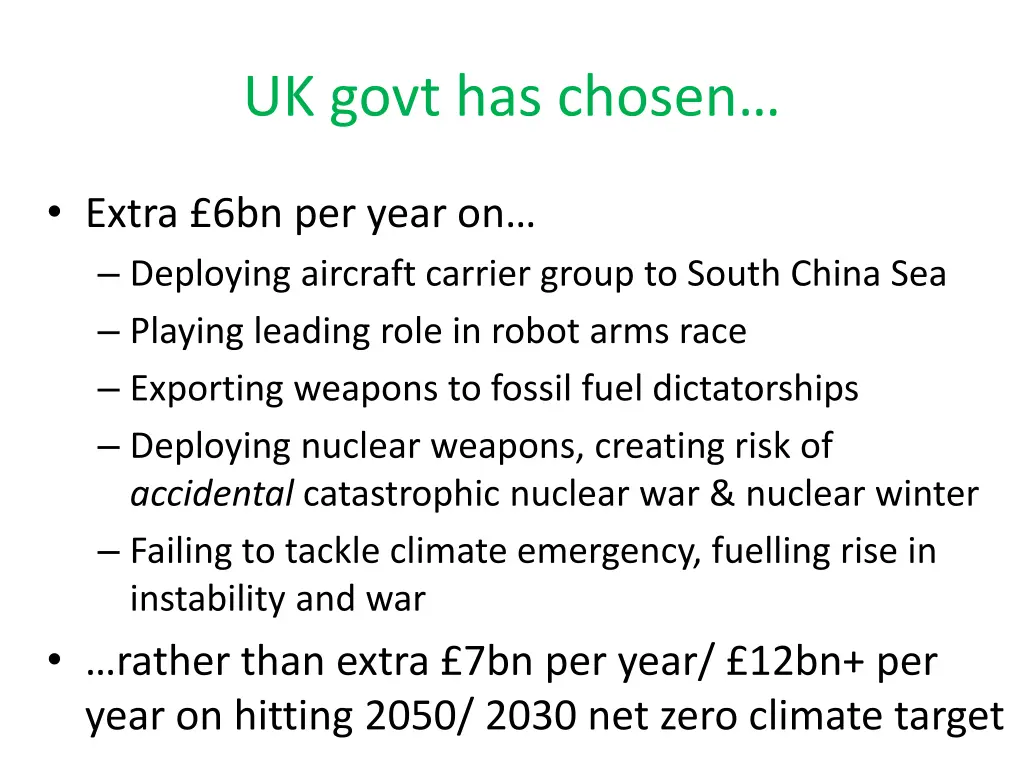 uk govt has chosen
