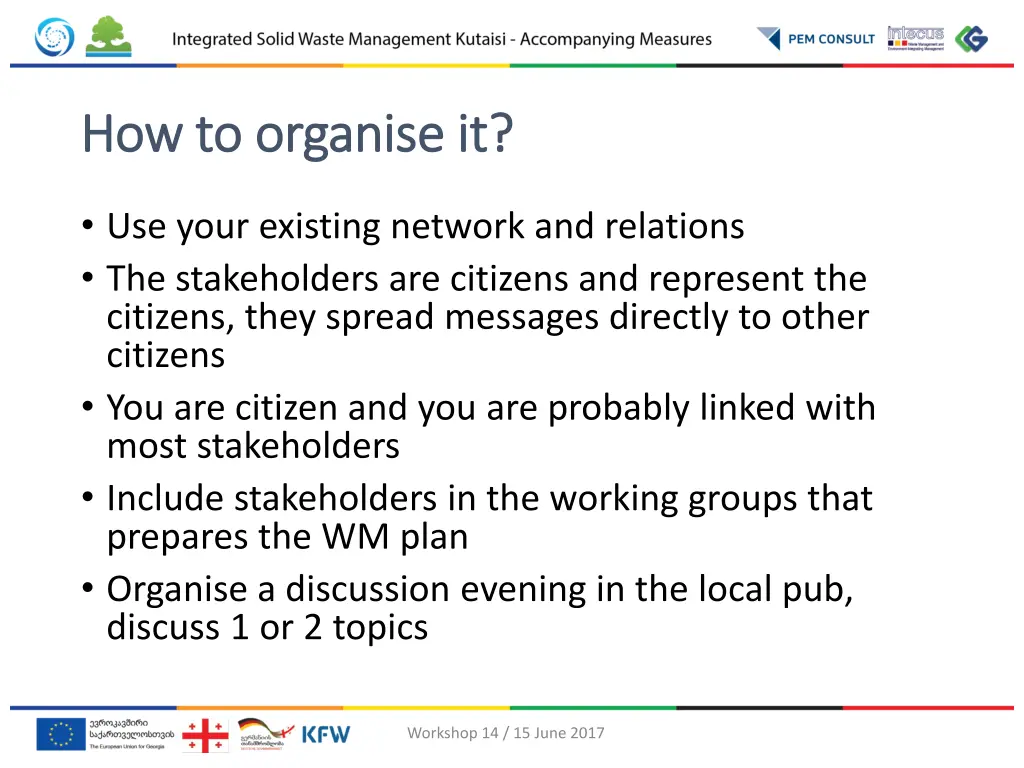 how to organise how to organise it
