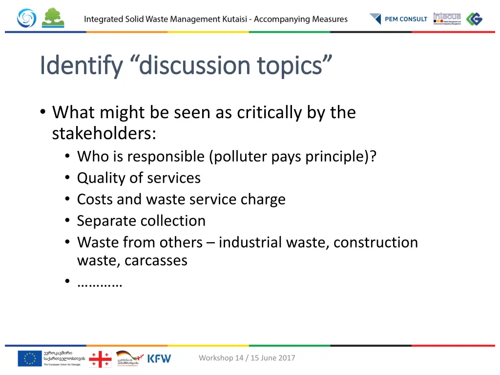 identify discussion topics identify discussion